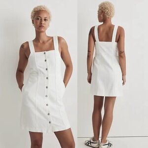 Madewell denim mini button up dress